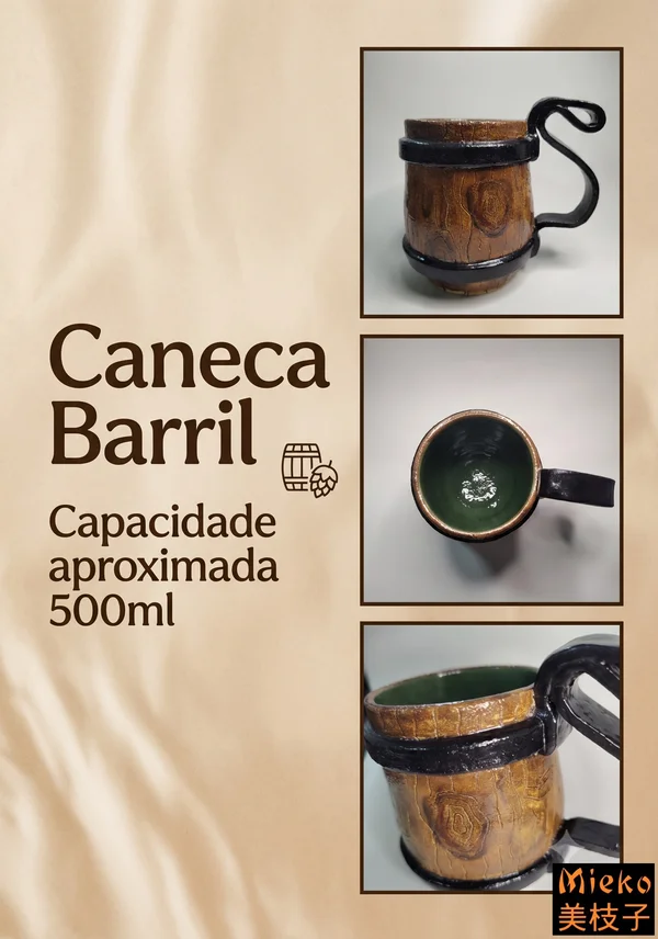 R$ 100 (PIX) R$ 110 (CARTÃO) - Caneca Barril